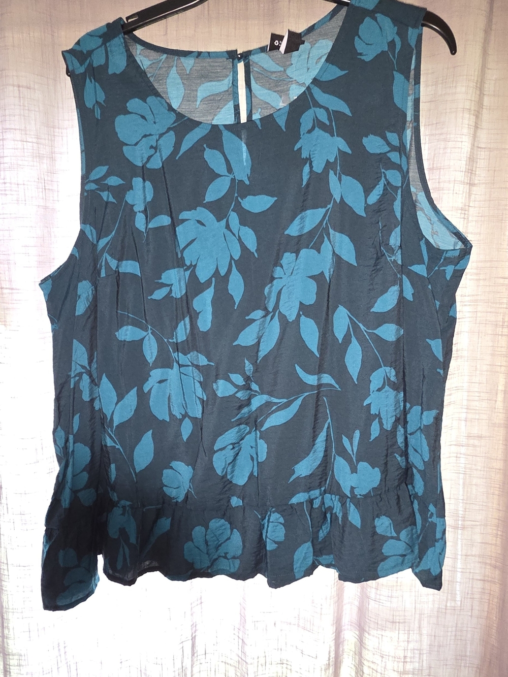 torrid Teal Floral Sleeveless Blouse